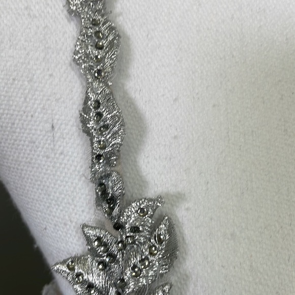 MONTAGE by Mon Cheri - Silver/Nude Embroidered Lace & Tulle Gown - Picture 7 of 16